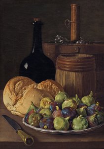 Nature morte avec figues et pain